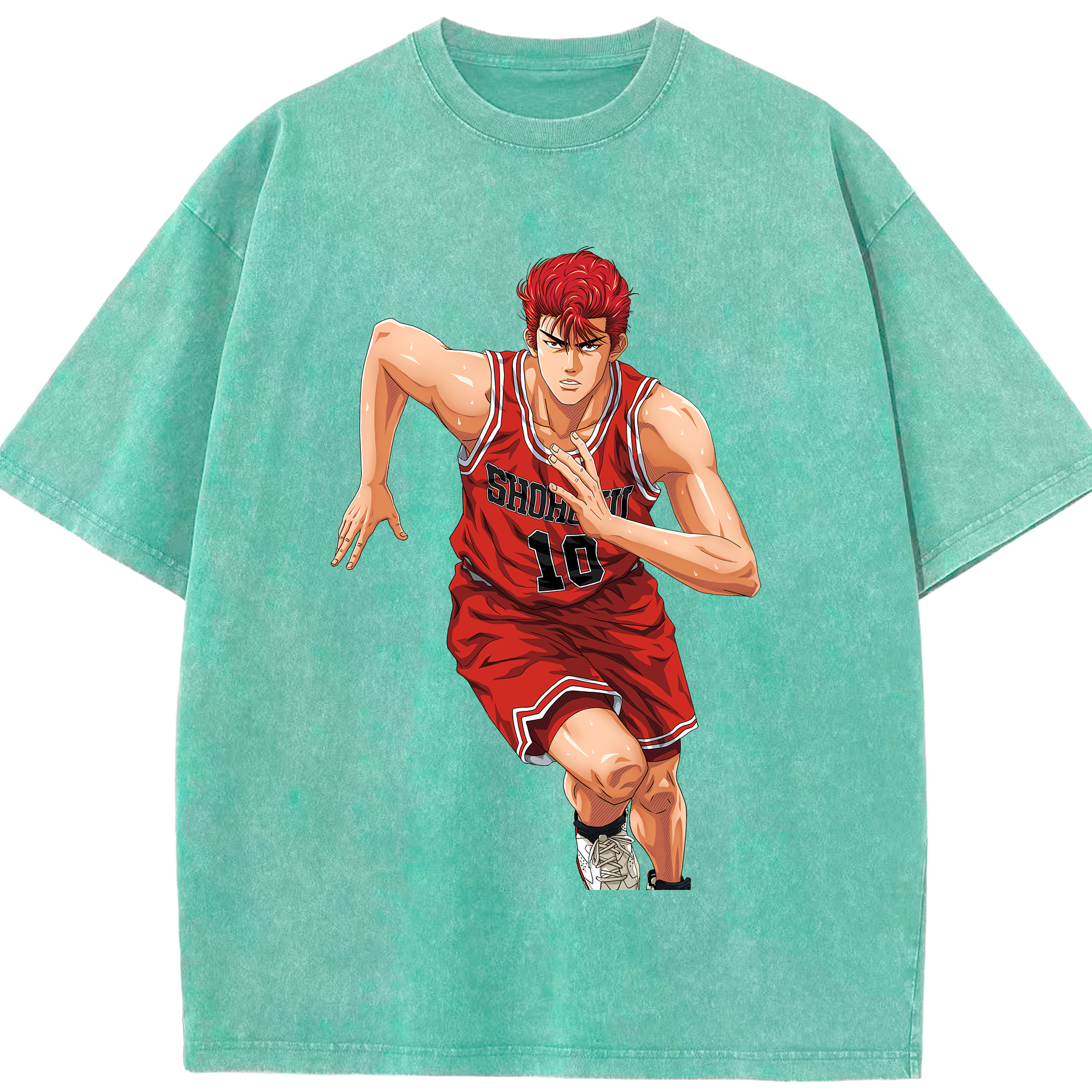（画像用） SLAM DUNK／スラムダンク 綿100% ヴィンテージ風 半袖Tシャツ（フロントプリント）